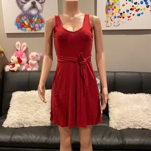 The LOFT red multi way mini skater dress with pockets